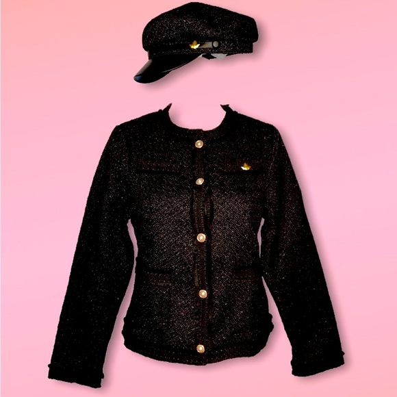 ivy storehouse Jackets & Blazers - AKA-IVY BOX Tweed Pearl and Ivy Pendant Jacket and Hat